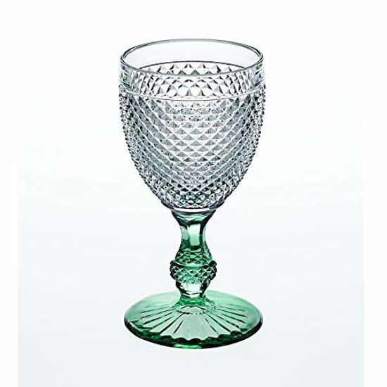 Picture of Vista Alegre Bicos Bicolor All Purpose Goblet with Mint Green Stem,