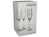 Picture of Mikasa Set of 4 Cheers Crystal Champagne Flute Glasses, Silver