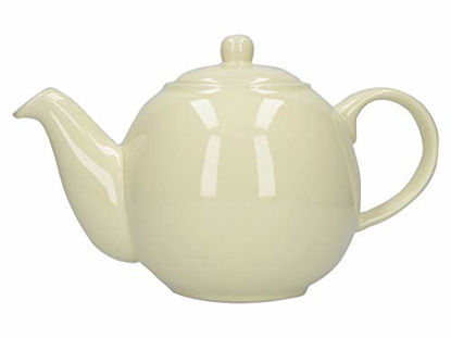 Picture of London Pottery Globe Teapot with Strainer, 4 Cup (900 ml), Ivory