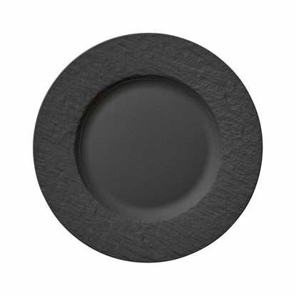 Picture of Villeroy & Boch Manufacture Rock Dinner Plate, 10.5 in, Premium Porcelain, Gray