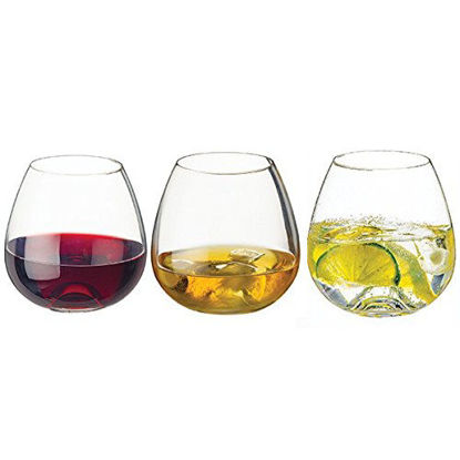 Picture of Personalised Dartington www. tumbler 3 pack hand made contemporary stemless wine glass whiskey wine soft drinks