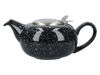 Picture of London Pottery 82008 Pebble Small Teapot with Infuser for Loose Tea, Stoneware, Gloss Flecked Black, 2 Cup (500 ml)