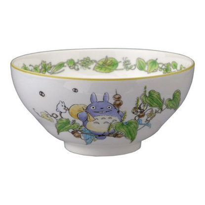 Picture of Noritake Totoro Sitting on Leaves X Studio Ghibli Neighbor Totoro　Japanese rice bowl (Japan Import)