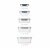 Picture of Joseph Joseph Nest Lock Plastic Food Storage Container Set with Lockable Airtight Leakproof Lids, 10-Piece, Sky