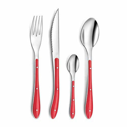 Picture of AMEFA Bistro 24pc Flatware Set, Red