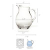 Picture of Mikasa 5136551 Napoli Glass Beverage Pitcher Clear, 70 Ounce