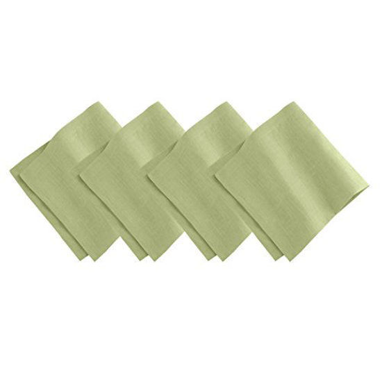 Picture of Villeroy and Boch La Classica Luxury Linen Fabric Napkin (Set of 4), 21"x21", Lime, 4 Count