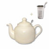 Picture of London Pottery Farmhouse Loose Leaf Teapot with Infuser, Ceramic, Ivory, 4 Cup (1.2 Litre)