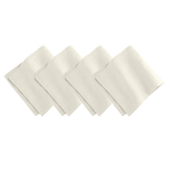 Picture of Villeroy & Boch La Classica Luxury Linen Fabric Napkin (Set of 4), 21"x21", Ivory