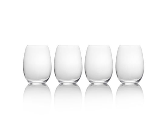 Picture of Mikasa, 19.75 oz, Clear Julie Stemless Wine Glass, 19.75-Ounce, Set Of 4, 4 Count (Pack of 1)