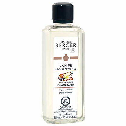 Picture of Amber Powder | Lampe Berger Fragrance Refill by Maison Berger | for Home Fragrance Oil Diffuser | Purifying and perfuming Your Home | 16.9 Fluid Ounces - 500 milliliters | Made in France