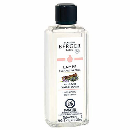 Picture of Wild Flower - Lampe Berger Fragrance Refill for Home Fragrance Oil Diffuser - 16.9 Fluid Ounces - 500 milliliters