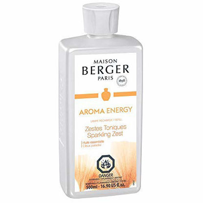 Picture of MAISON BERGER Sparkling Zest Lampe Berger Refill for Home Fragrance Oil Diffuser, 16.9 Fluid Ounces-500 milliliters