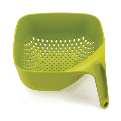 Picture of Joseph Joseph Square Colander Stackable with Easy-Pour Corners and Vertical Handle, Medium, Green