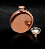 Picture of BarCraft Luxury Stainless Steel Mini Hip Flask with Decanting Funnel, 140 ml (5 fl oz) -Copper Effect, 8.7 x 2.5 x 10 cm