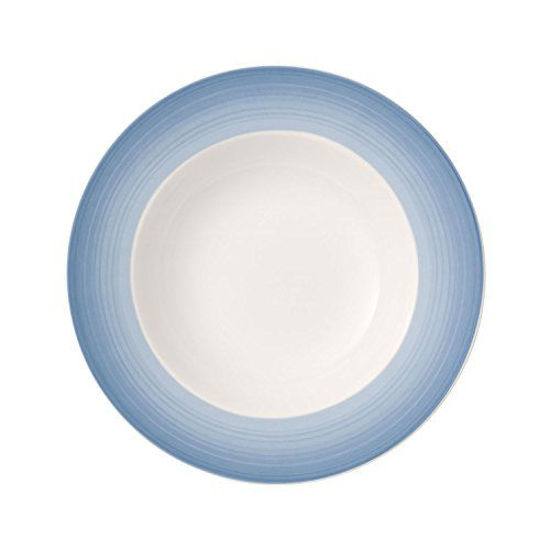 Picture of Colorful Life Winter Sky Rim Soup Bowl by Villeroy & Boch - Premium Porcelain - Made in Germany - Dishwasher and Microwave Safe - 9.75 Inches