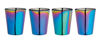 Picture of BarCraft BCSGRBOW4PC Metallic Rainbow Iridescent Shot Glasses, 50 ml (2 fl oz), Set of 4, 5 x 5 x 6 cm