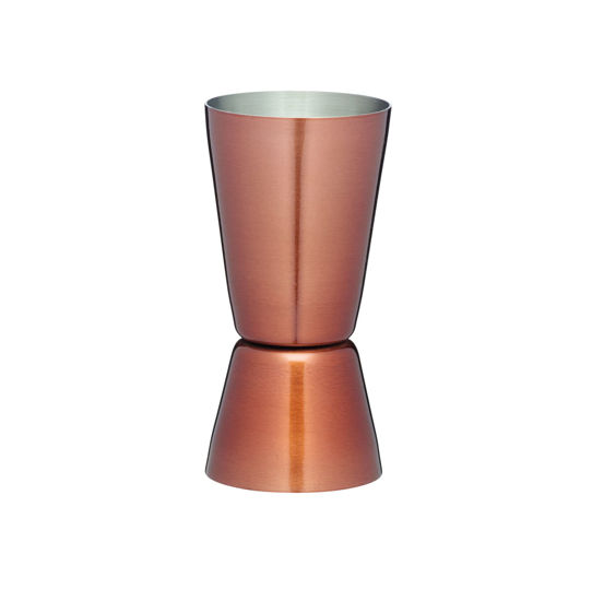 Picture of Barcraft Luxe Lounge Stainless Steel Cocktail Jigger-Copper, 25/50 ml