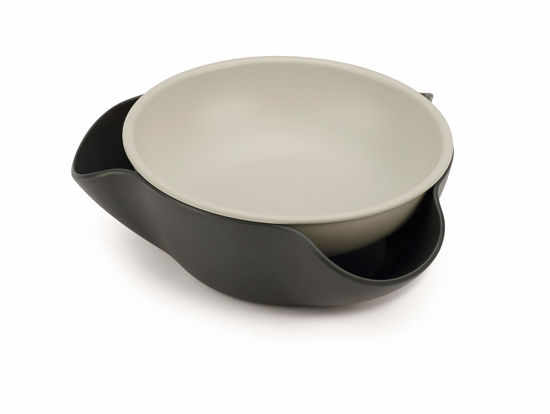 Picture of Joseph Joseph 20156 Double Dish Pistachio and Snack Serving Bowl, Gray