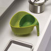 Picture of Joseph Joseph Nest Colanders Stackable Set with Easy-Pour Corners and Vertical Handle, 2-piece, Green