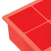 Picture of BarCraft Large Silicone Ice Cube Tray, 11 x 11 x 4.5 cm (4.5" x 4.5" x 2") - Red