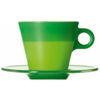 Picture of LEONARDO 012268 Ooh Magico Color Changing Espresso Cup and Saucer, Dark Green