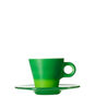 Picture of LEONARDO 012268 Ooh Magico Color Changing Espresso Cup and Saucer, Dark Green