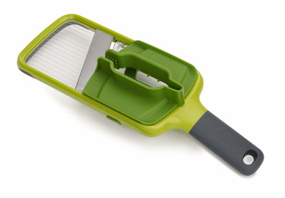 Picture of Joseph Joseph Multi Hand-held Mandoline Slicer with Food Grip and Adjustable Blades Dishwasher Safe, One-size, Green