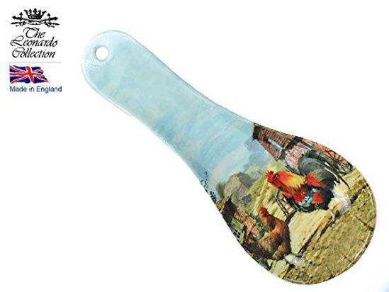 Picture of New Cockerel & Hen Design by Leonardo Melamine Spoon Rest