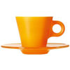 Picture of LEONARDO 012264 Ooh Magico Color Changing Espresso Cup and Saucer, Orange Yellow