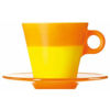 Picture of LEONARDO 012264 Ooh Magico Color Changing Espresso Cup and Saucer, Orange Yellow