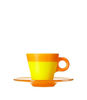 Picture of LEONARDO 012264 Ooh Magico Color Changing Espresso Cup and Saucer, Orange Yellow