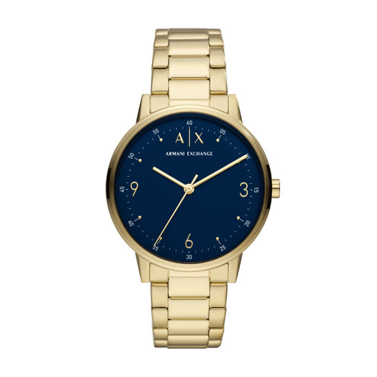 GetUSCart A X ARMANI EXCHANGE Men s Three Hand Gold Tone