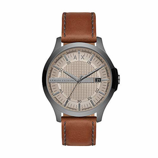 GetUSCart Armani Exchange Men s Hampton Leather Watch Color