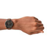 Picture of Armani Exchange Men's Leather Watch, Color: Black/Brown Leather (Model: AX2706)