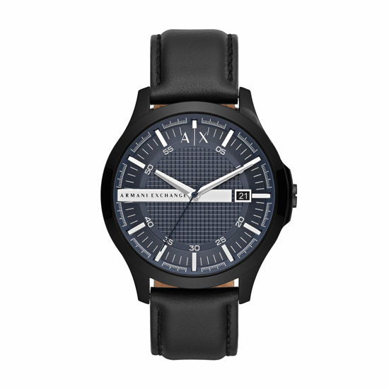 Armani exchange watch men's leather best sale strap