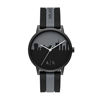 Picture of Armani Exchange Men's Three-Hand Black and Gray Silicone Watch