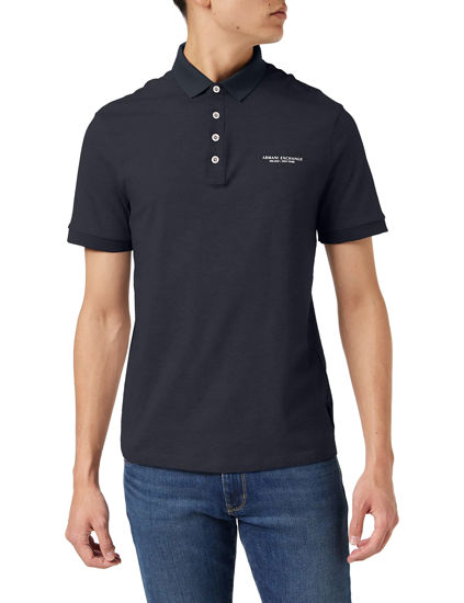 Armani exchange logo clearance placket polo