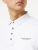 Picture of A|X ARMANI EXCHANGE Men's Short Sleeve Milano/New York Logo Jersey Polo Shirt, White, XL