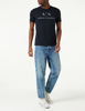 Picture of A|X ARMANI EXCHANGE mens Classic Crew Logo Tee T Shirt, Dark Blue, Small US