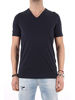 Picture of AX Armani Exchange mens Basic Pima V Neck Tee T Shirt, Navy, Medium US