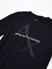 Picture of A|X ARMANI EXCHANGE mens Tonal and Contrast Logo Core Crew Neck T Shirt, Quilted Logo Navy, Large US