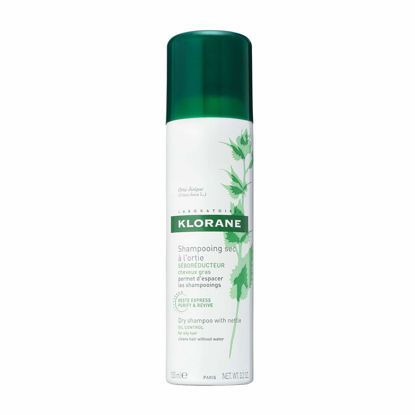 Picture of Klorane Dry Shampoo with Nettle for Oily Hair and Scalp, Regulates Oil Production, Paraben & Sulfate-Free