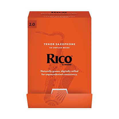 Picture of Rico RKA0120-B50 by D'Addario Tenor Saxophone Reeds, Strength 2.0, 50-pack