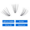 Picture of Individual Cluster Lashes 10 Roots Natural Eyelash Clusters D Curl 0.10mm Natural Black Soft Eyelashes 8-16mm Mixed DIY Individual Lashes Extension Handmade (Cluster Lashes-10D-0.10-D,8-16mm Mixed)