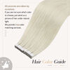 Picture of Moresoo Hair Extensions Tape in 20 Inch Tape in Human Hair Extensions #1000 White Blonde Tape in Hair Extensions Human Hair Skin Weft Hair Extensions Tape 50G/20PCS Remy Tape in Hair Glue on