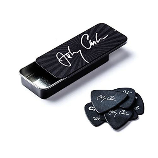 Picture of Dunlop JCPT03M Johnny Cash Signature Pick Tin, Assorted, Medium, 6 Picks/Tin