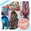 Picture of RUNATURE Light Pink Hair Extensions Tape in Real Human Hair 14 Inch Tape Hair Extensions Colorful Rainbow Pink Hair Extensions Tape in Human Hair for Women Kids Party Cosplay Peek A Boo