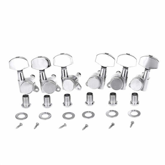 Picture of Musiclily Pro 3x3 Guitar Locking Tuners Tuning Pegs Keys Machine Heads Set for Les Paul Electric or Acoustic Guitar, Chrome