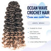 Picture of ToyoTree Ocean Wave Crochet Hair - 20 Inch 8 Packs Ombre Blonde Crochet Braids Synthetic Braiding Hair Extensions (20 inch, T27)